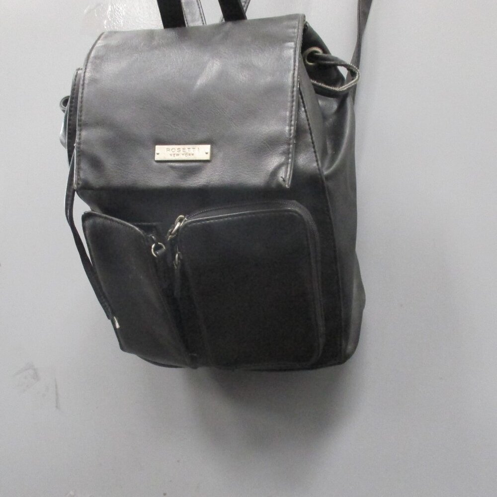 Rosetti New York Women's Shoulder Bag Black Phone Cosmetics Pockets With Zippers